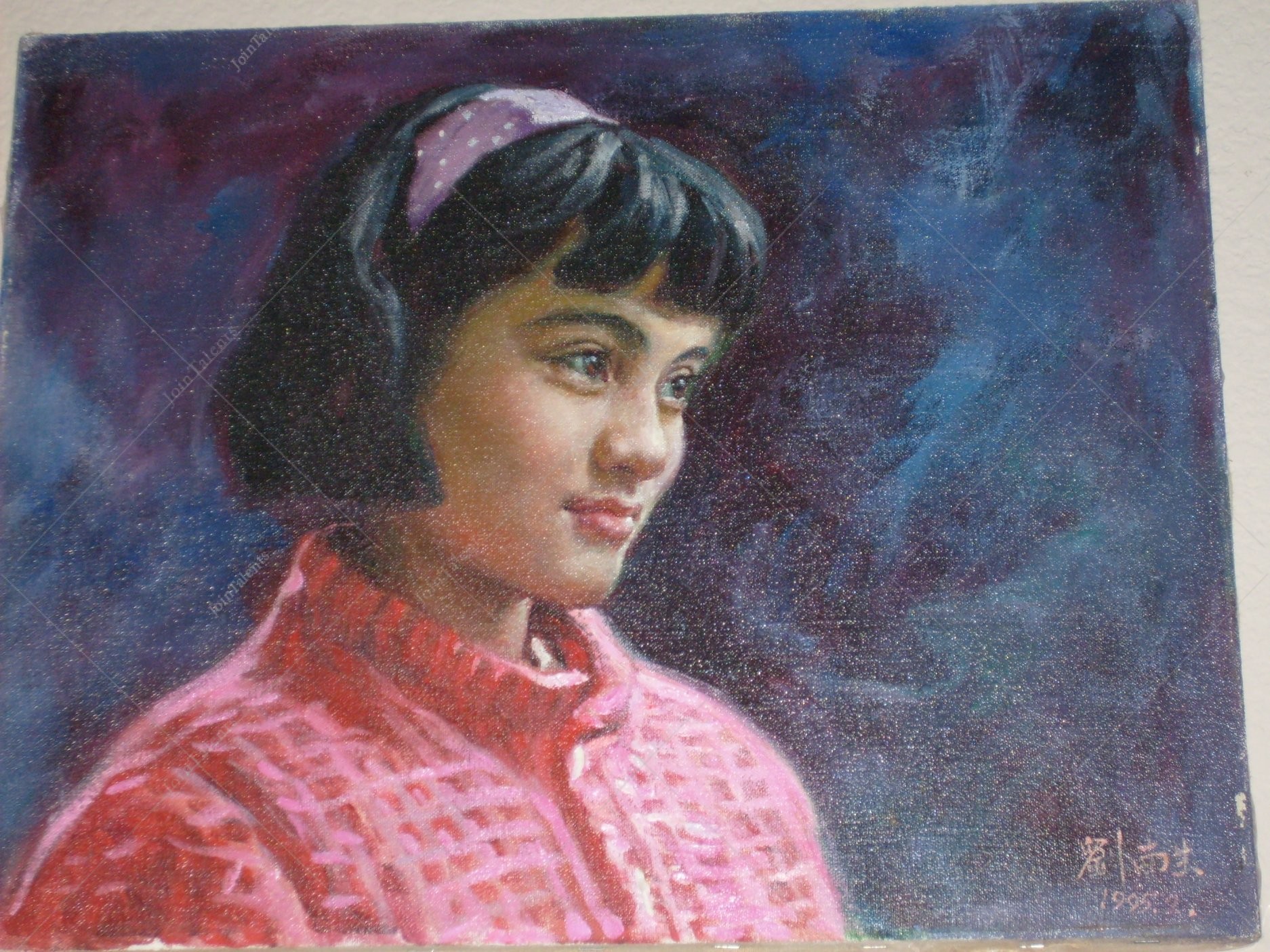 Girl in Pink Sweater